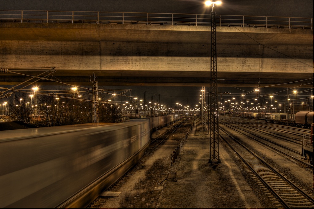 Verkehr im Mannheimer Güterbahnhof